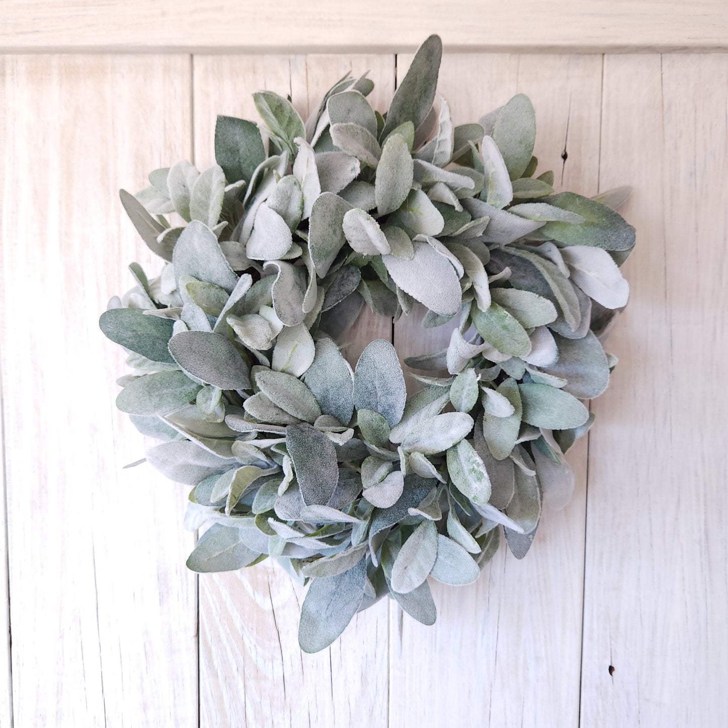 Mini Natural Lambs Ear Wreath