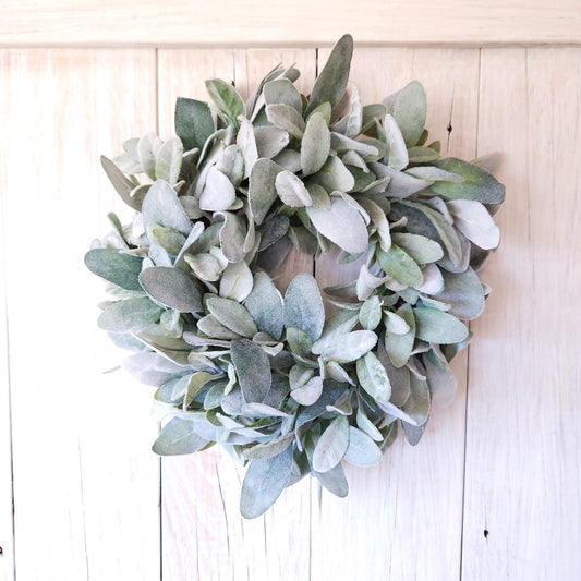 Mini Natural Lambs Ear Wreath