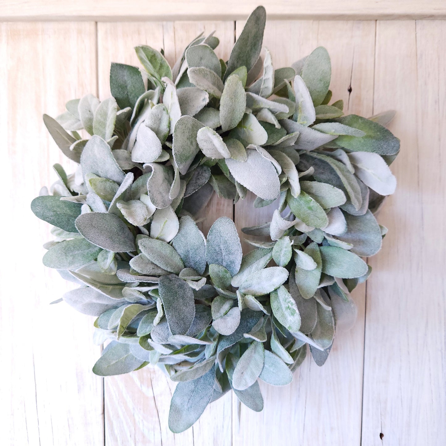 Mini Natural Lambs Ear Wreath