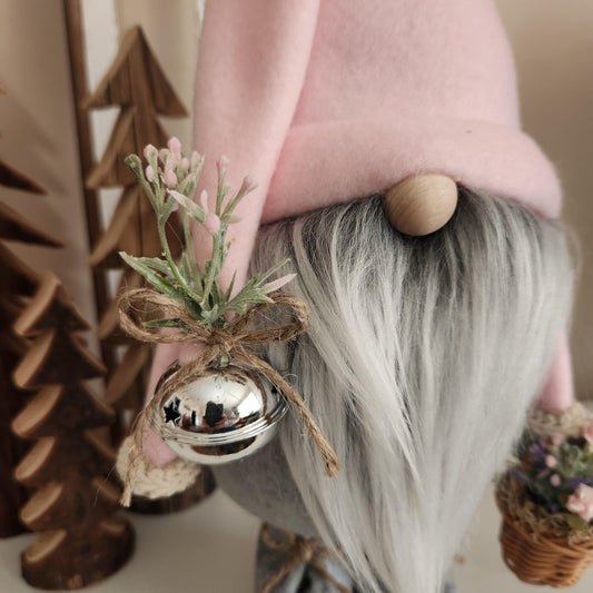 Rustic Spring Woodsy Gnome in Pink