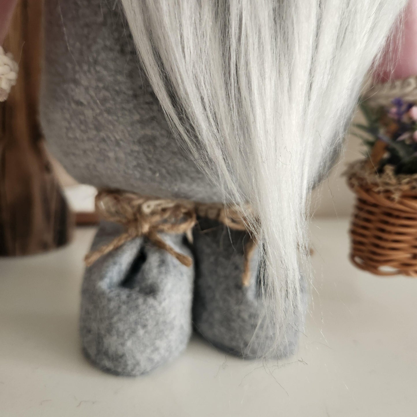 Rustic Spring Woodsy Gnome in Pink